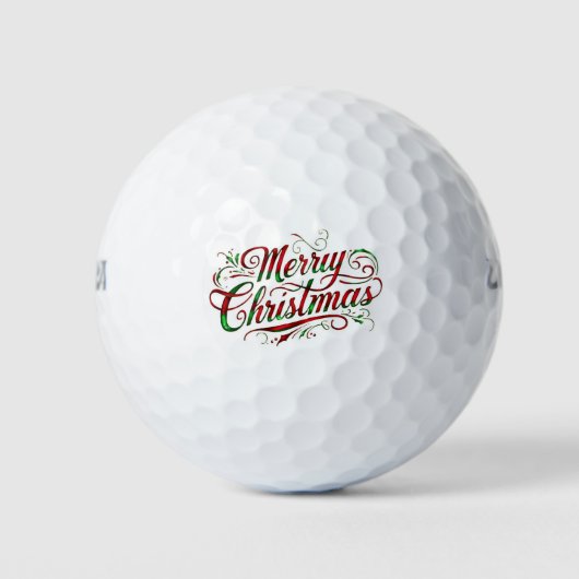 vrolijke kerstkalligrafie golfballen (Voorkant)