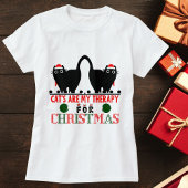 Vrolijke Kerstkat Grappig Schattige Personaliseer  T-shirt