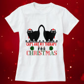 Vrolijke Kerstkat Grappig Schattige Personaliseer  T-shirt