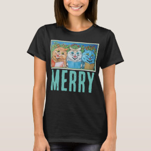 VROLIJKE KERSTKATTEN LOUIS WAIN T-SHIRTS