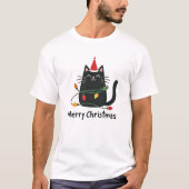 Vrolijke kerstkatten t-shirt (Voorkant)