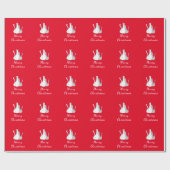 Vrolijke Kerstkatten Tekenen Feestelijke Katten Cadeaupapier (Vlak)