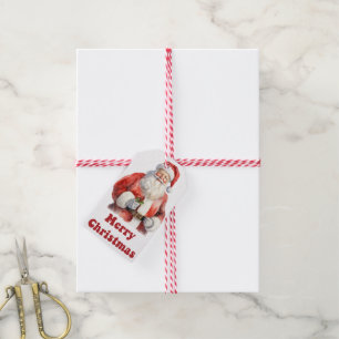 Vrolijke kerstkerstcadeau tags cadeaulabel