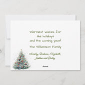 VROLIJKE KERSTKERSTMAN IN WINKELWAGEN SPEELT GOLF FEESTDAGENKAART (Achterkant)