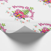 Vrolijke kerstkever cadeaupapier (Hoek)