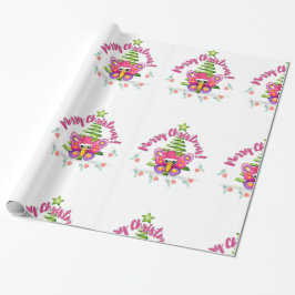 Vrolijke kerstkever cadeaupapier