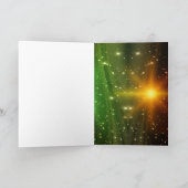 Vrolijke kerstklok feestdagen kaart (Binnen)