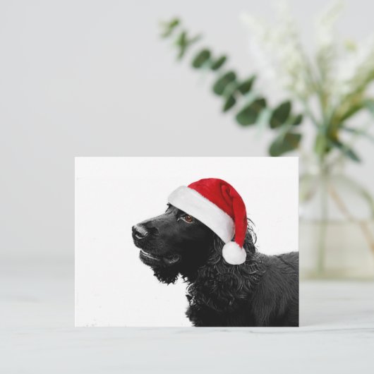 Vrolijke kerstkoker feestdagenkaart (Staand voorkant)