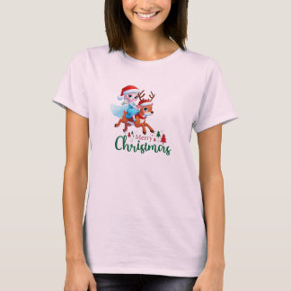 Vrolijke kerstkoningin & lieve design t-shirt