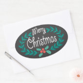 VROLIJKE KERSTKRANS CHALKBOARD STICKERS (Envelop)