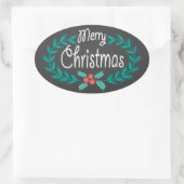 VROLIJKE KERSTKRANS CHALKBOARD STICKERS (Tas)