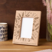 Vrolijke Kerstkrans en datum Familiefoto Gegraveerde Lijstjes (Links)