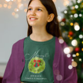 Vrolijke Kerstkrans Familie Vakantie T-shirt