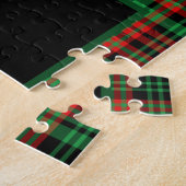Vrolijke Kerstkrans Personaliseer Rood Groen Plakk Legpuzzel (Zijkant)