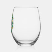 Vrolijke Kerstkrans Rood Groen Custom Wijnglas Zonder Voet (Links)