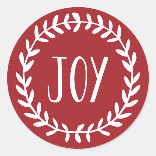 Vrolijke Kerstkrans vakantie Ronde Sticker (Voorkant)