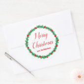 Vrolijke kerstlabels, cadeau Labels, vakantie trak Ronde Sticker (Envelop)