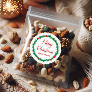 Vrolijke kerstlabels, cadeau Labels, vakantie trak Ronde Sticker