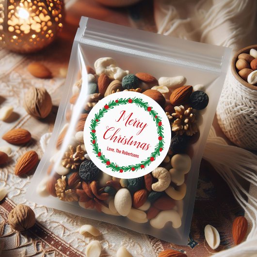 Vrolijke kerstlabels, cadeau Labels, vakantie trak Ronde Sticker