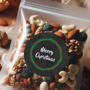 Vrolijke kerstlabels, cadeau Labels, vakantie trak Ronde Sticker