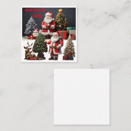 Vrolijke Kerstmagie: Een seizoen van liefde, gelac Vierkante Visitekaartje (Voorkant / Achterkant)