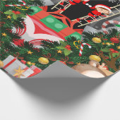 Vrolijke Kerstmagie: Feestelijke feestdagen Cadeaupapier (Hoek)