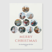 Vrolijke Kerstmagneet 10 Foto's Rood (Voorkant)