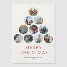 Vrolijke Kerstmagneet 10 Foto's Rood