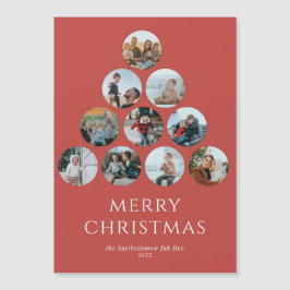 Vrolijke Kerstmagneet 10 Foto's Rood