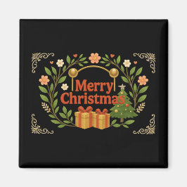 Vrolijke kerstmagneet magneet