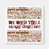 Vrolijke kerstmagneet - personaliseren magneet (Voorkant)