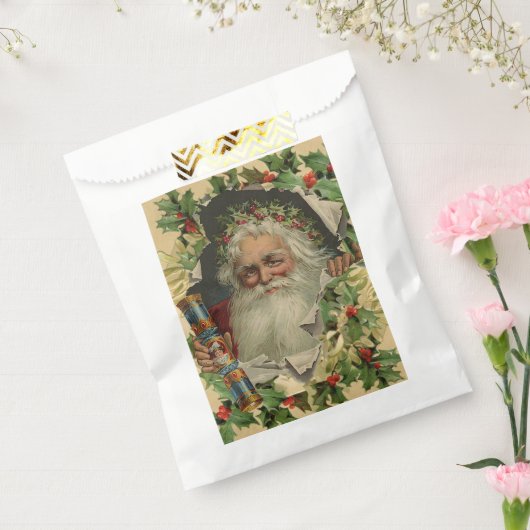 Vrolijke Kerstman Antiek Classic Bedankzakje (Gezegeld)