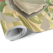 Vrolijke Kerstman Antiek Classic Cadeaupapier (Rol Hoek)