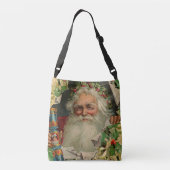 Vrolijke Kerstman Antiek Classic Crossbody Tas (Achterkant)