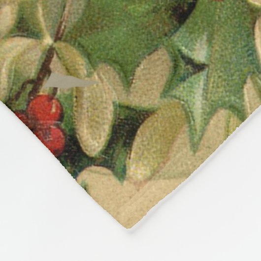 Vrolijke Kerstman Antiek Classic Fleece Deken (Hoek)