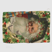 Vrolijke Kerstman Antiek Classic Golfhanddoek (Horizontaal)