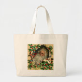 Vrolijke Kerstman Antiek Classic Grote Tote Bag (Voorkant)