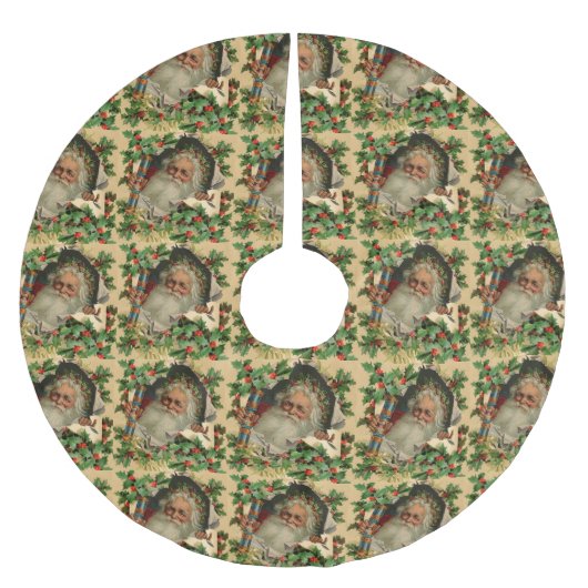 Vrolijke Kerstman Antiek Classic Kerstboom Rok (Voorkant)