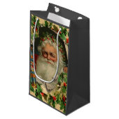 Vrolijke Kerstman Antiek Classic Klein Cadeauzakje (Voorkant Gekanteld)