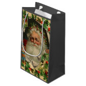 Vrolijke Kerstman Antiek Classic Klein Cadeauzakje (Achterkant Gekanteld)