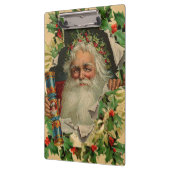 Vrolijke Kerstman Antiek Classic Klembord (Links)