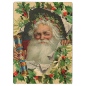 Vrolijke Kerstman Antiek Classic Klembord (Achterkant)