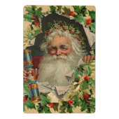 Vrolijke Kerstman Antiek Classic Mini Klembord (Achterkant)