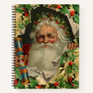 Vrolijke Kerstman Antiek Classic Notitieboek
