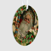 Vrolijke Kerstman Antiek Classic Ornament (voorkant)
