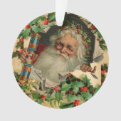Vrolijke Kerstman Antiek Classic Ornament (voorkant)