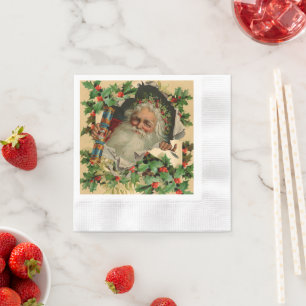 Vrolijke Kerstman Antiek Classic Servet
