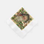 Vrolijke Kerstman Antiek Classic Servet (Hoek)