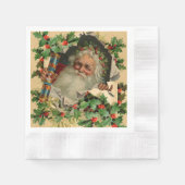 Vrolijke Kerstman Antiek Classic Servet (Voorkant)