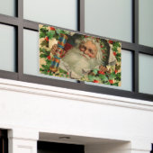 Vrolijke Kerstman Antiek Classic Spandoek (Buitenkant Gebouw)